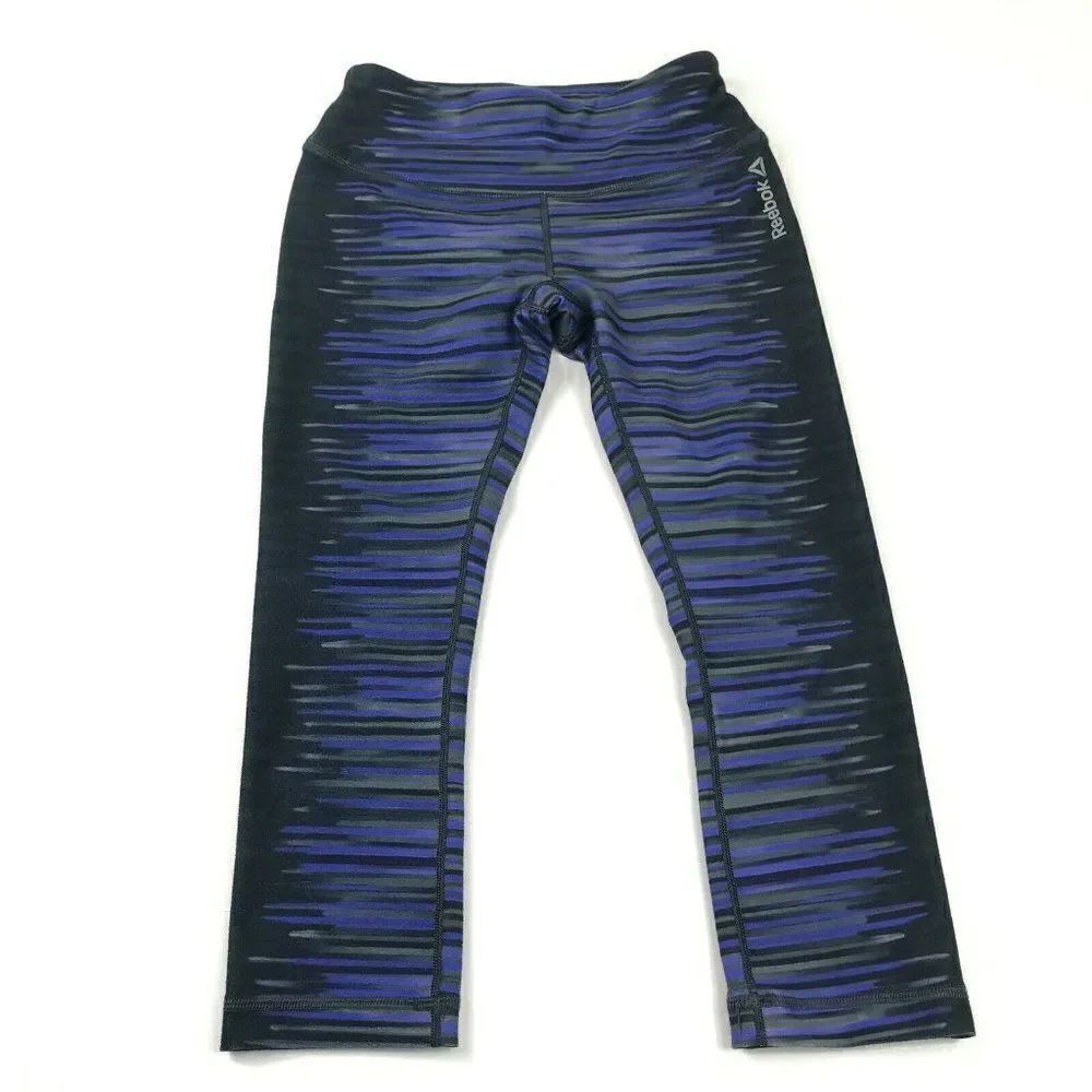 Reebok Womens Cropped Leggings Size XS Multicolor